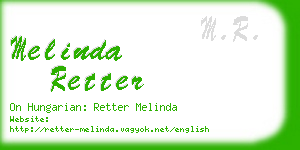 melinda retter business card